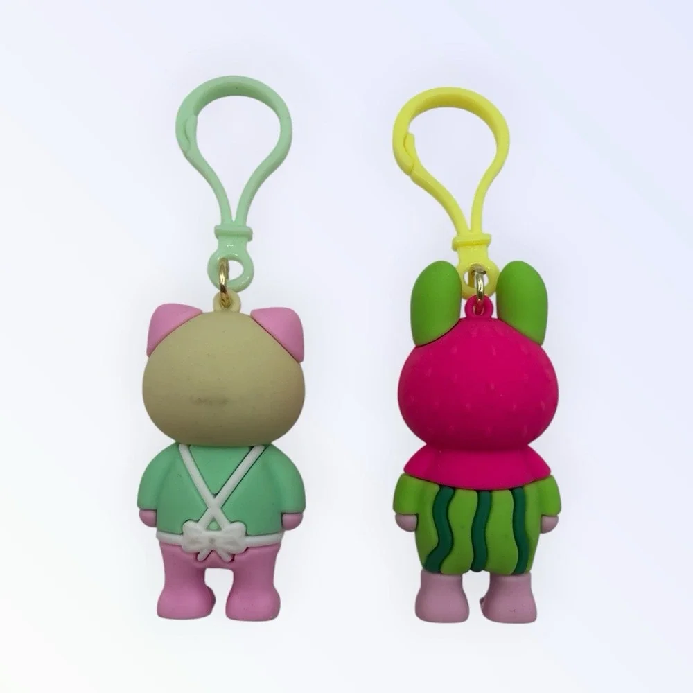 Scamps Orbs Charmlets Snarkies WATERMELON & BUNNY Keychains